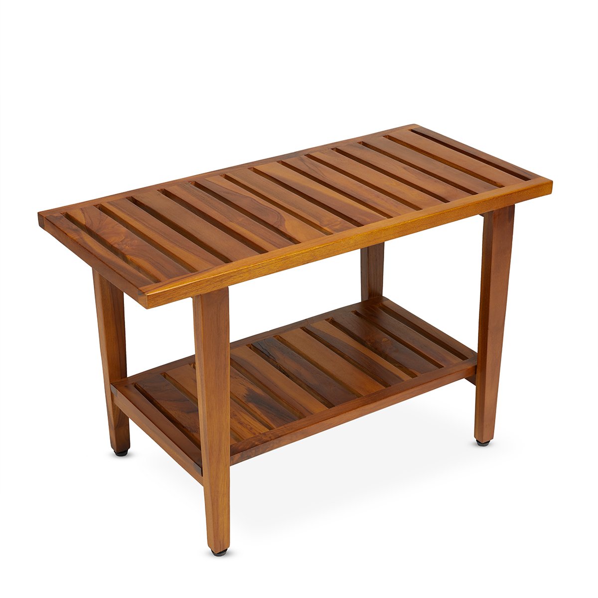 Teak Shower Bench 30" Modern Teak Wood Shower Bench