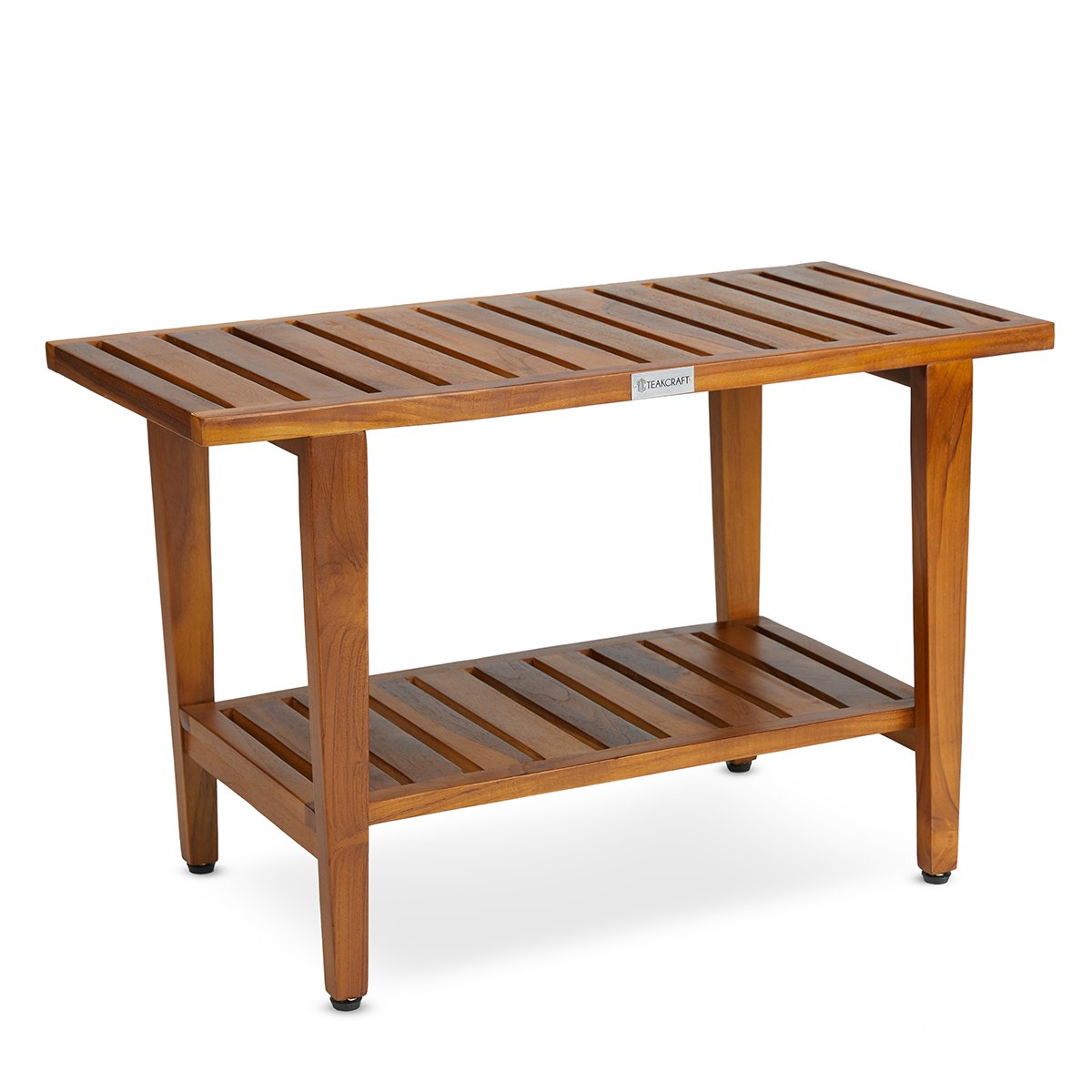 Teak Shower Bench 30" Modern Teak Wood Shower Bench