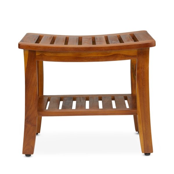 Contemporary Teak Shower Bench 21 Inch for Sale - TeakCraftUS