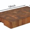 The DEN, End Grain Teak Butcher Block, Extra-THICK (18 x 12 x 2.25)