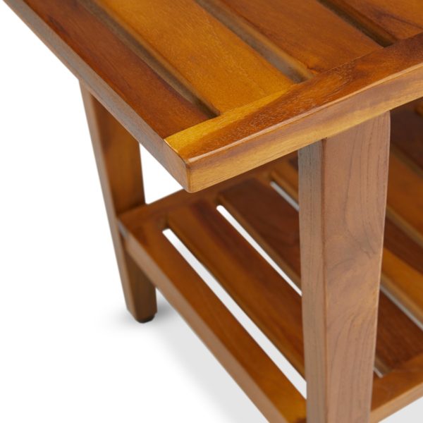 Modern The LIV, Teak Shower Bench 30 inch - TeakCraftUS