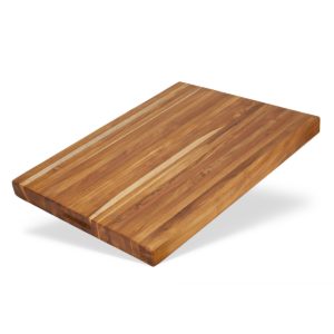 The den End Grain Teak Butcher Block - Carving Board for Kitchen (Extra-Thick 18 inch x 12 inch x 2.25 inch ), Size: 18 x 12 x 2.25, Brown