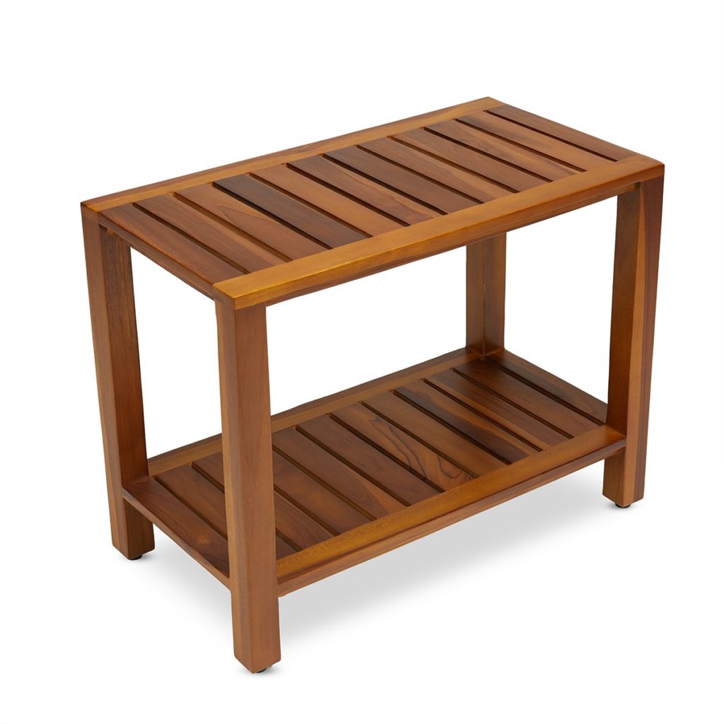 Teak Shower Furniture Waterproof Shower Bench Corner Shower Bench