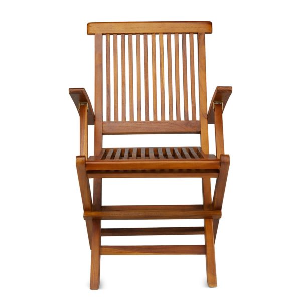 Classic Teak Folding Arm Chair - TeakCraftUS