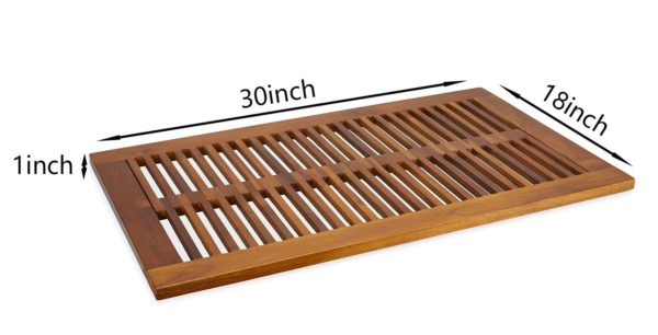 The AREN, Teak Shower Mat Large 30 inch - TeakCraftUS