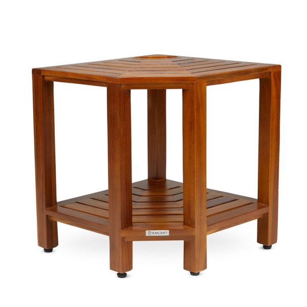 Teak Corner Shower Bench for sale online - TeakCraftUS