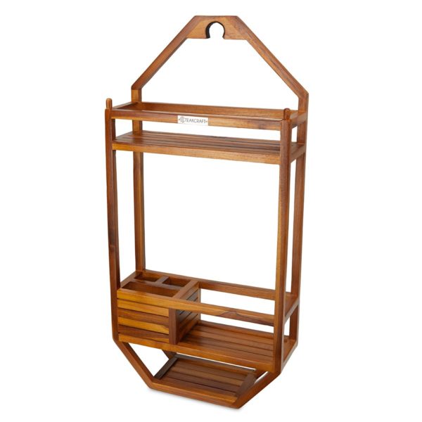 teak shower caddy for inside a shower - TeakCraftUS