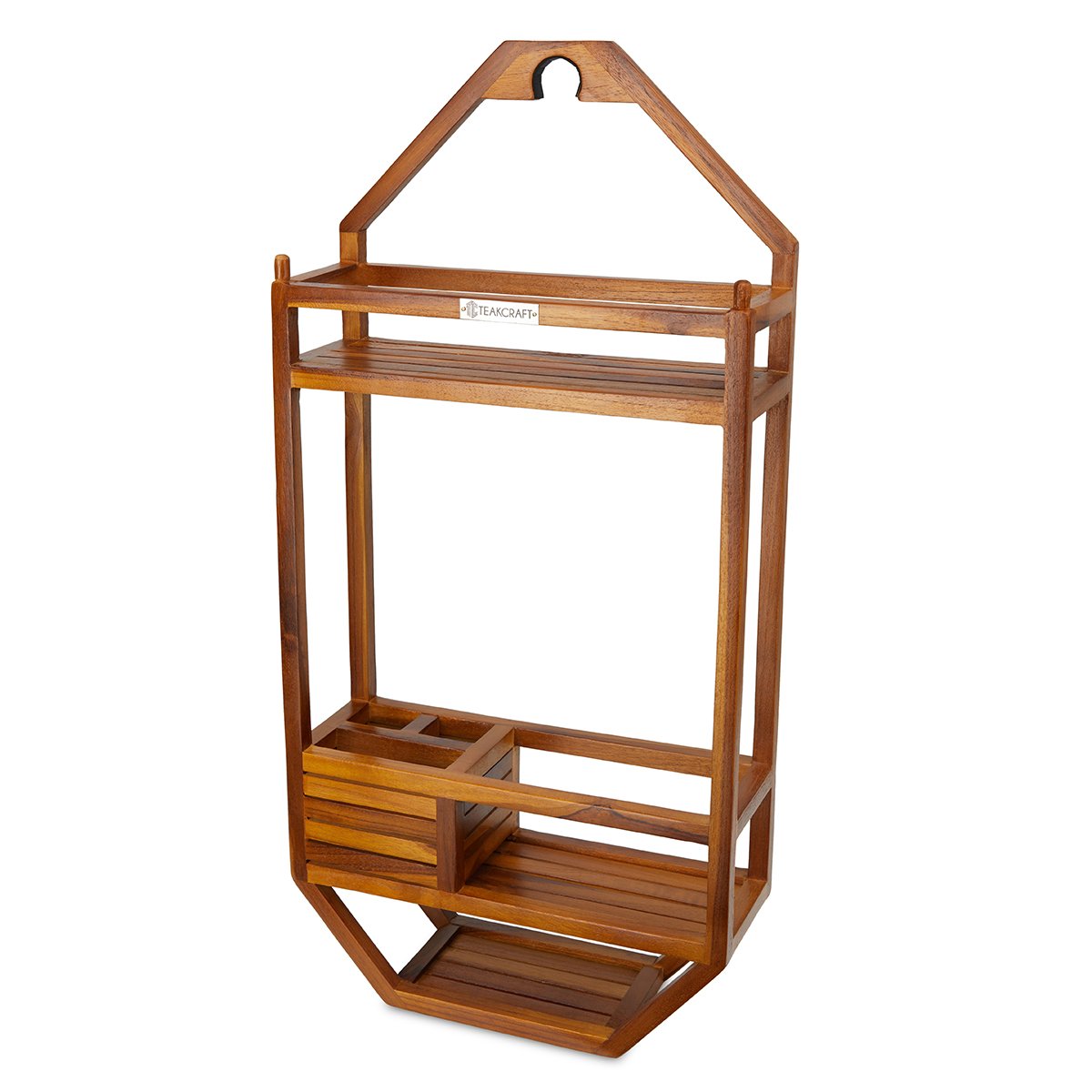 Nordic Style Natural Teak Shower Caddy 