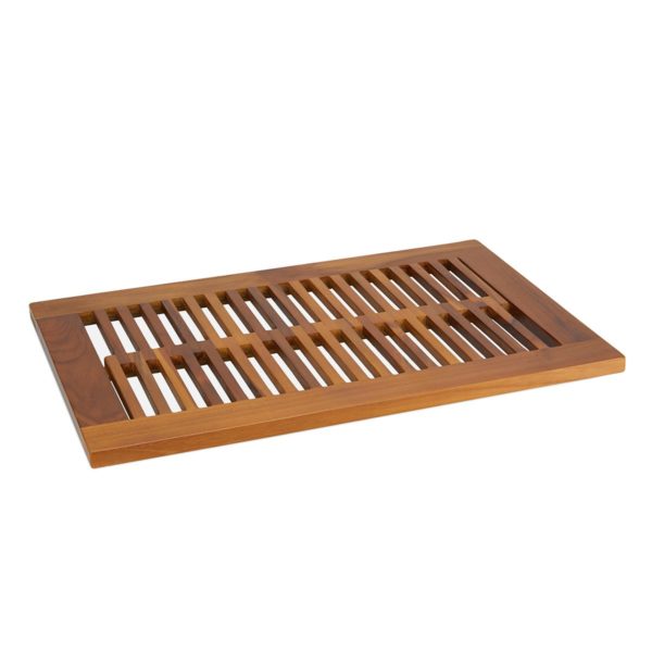 Modern Teak Shower Mat 23 Inch Online - TeakCraftUS