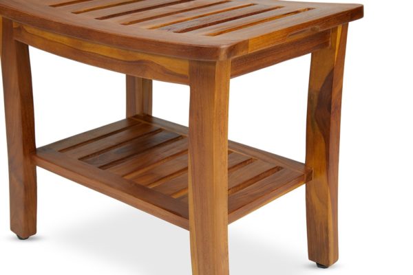 Modern Teak Shower Bench 21 Inch for Sale - TeakCraftUS