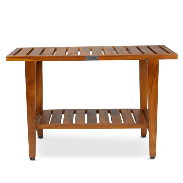 Contemporary Teak Wood Shower Bench 30 Inch for Sale - TeakCraftUS