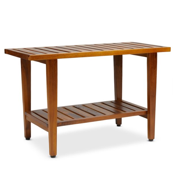 Stylish Teak Shower Bench for Bathroom Decor - TeakCraftUS