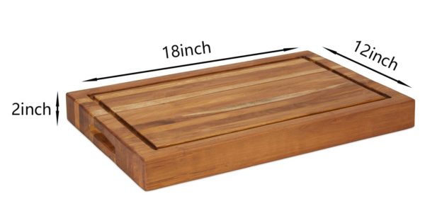 The GALA, Teak Wood Cutting Board with Juice Groove