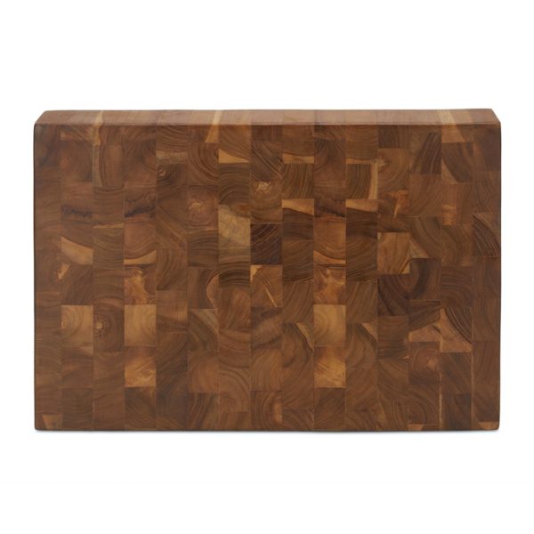 Modern End Grain Teak Butcher Block, Extra-THICK for Sale - TeakCraftUS