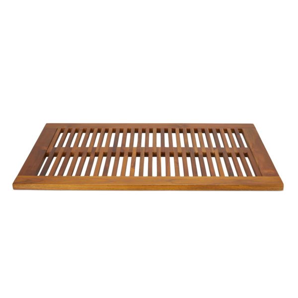 Modern Teak Shower Mat Large 30 inch - TeakCraftUS