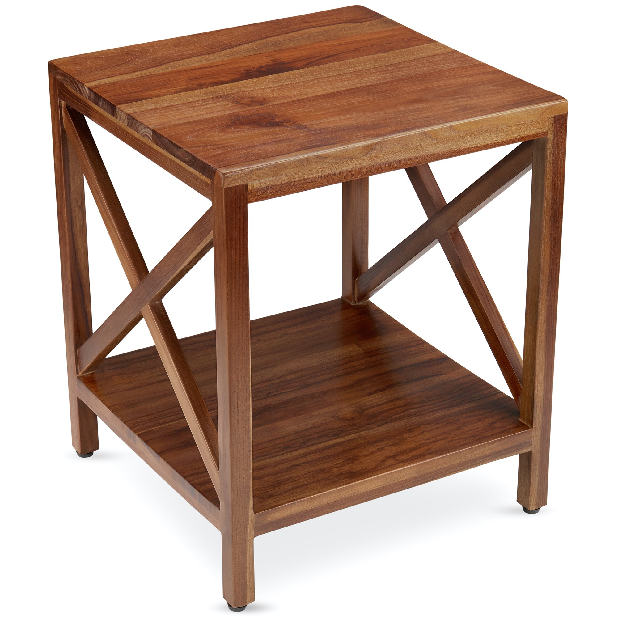 Frigg - Teak Squar End Table With Self