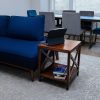 Teak Squar End Table With Self