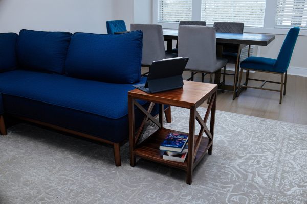 Teak Squar End Table With Self